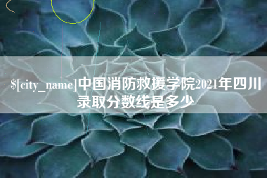 铜仁中国消防救援学院2021年四川录取分数线是多少