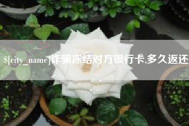 铜仁诈骗冻结对方银行卡,多久返还