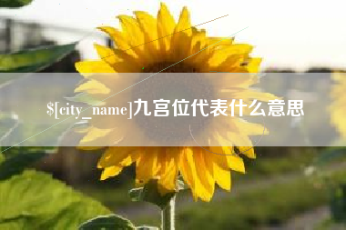 铜仁九宫位代表什么意思