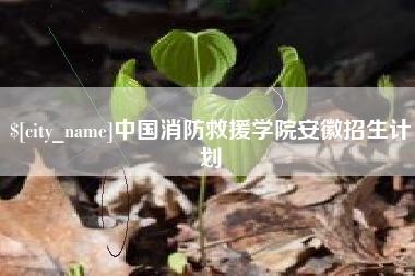 铜仁中国消防救援学院安徽招生计划