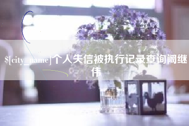 铜仁个人失信被执行记录查询阚继伟