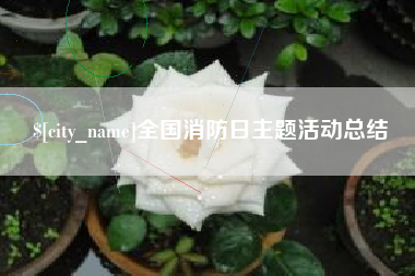 铜仁全国消防日主题活动总结
