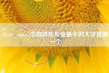 铜仁中国消防专业最牛的大学是哪一个