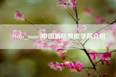 铜仁中国消防救援学院介绍