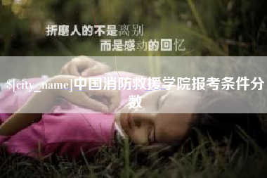 铜仁中国消防救援学院报考条件分数