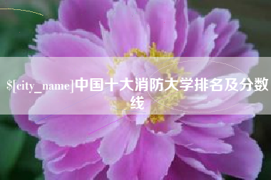 铜仁中国十大消防大学排名及分数线