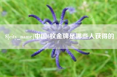 铜仁中国6枚金牌是哪些人获得的