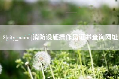 铜仁消防设施操作员证书查询网址