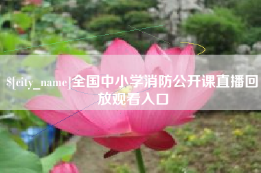 铜仁全国中小学消防公开课直播回放观看入口