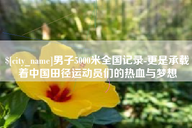 铜仁男子5000米全国记录-更是承载着中国田径运动员们的热血与梦想