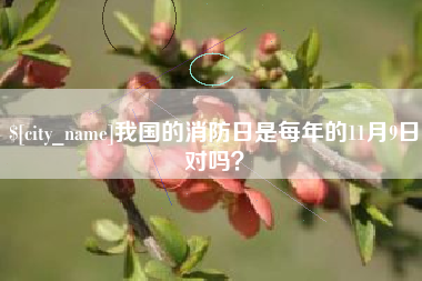 铜仁我国的消防日是每年的11月9日对吗？