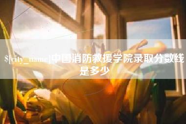 铜仁中国消防救援学院录取分数线是多少