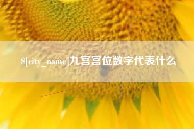 铜仁九宫宫位数字代表什么