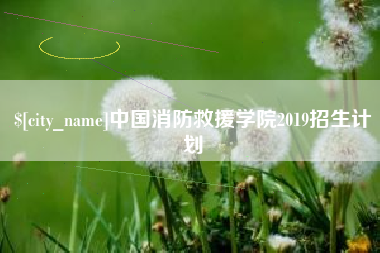 铜仁中国消防救援学院2019招生计划