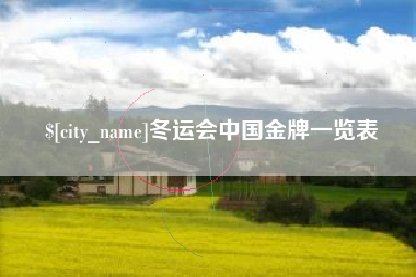 铜仁冬运会中国金牌一览表