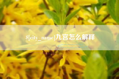 铜仁九宫怎么解释