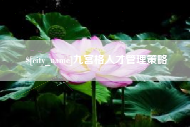 铜仁九宫格人才管理策略