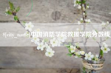 铜仁中国消防学院救援学院分数线